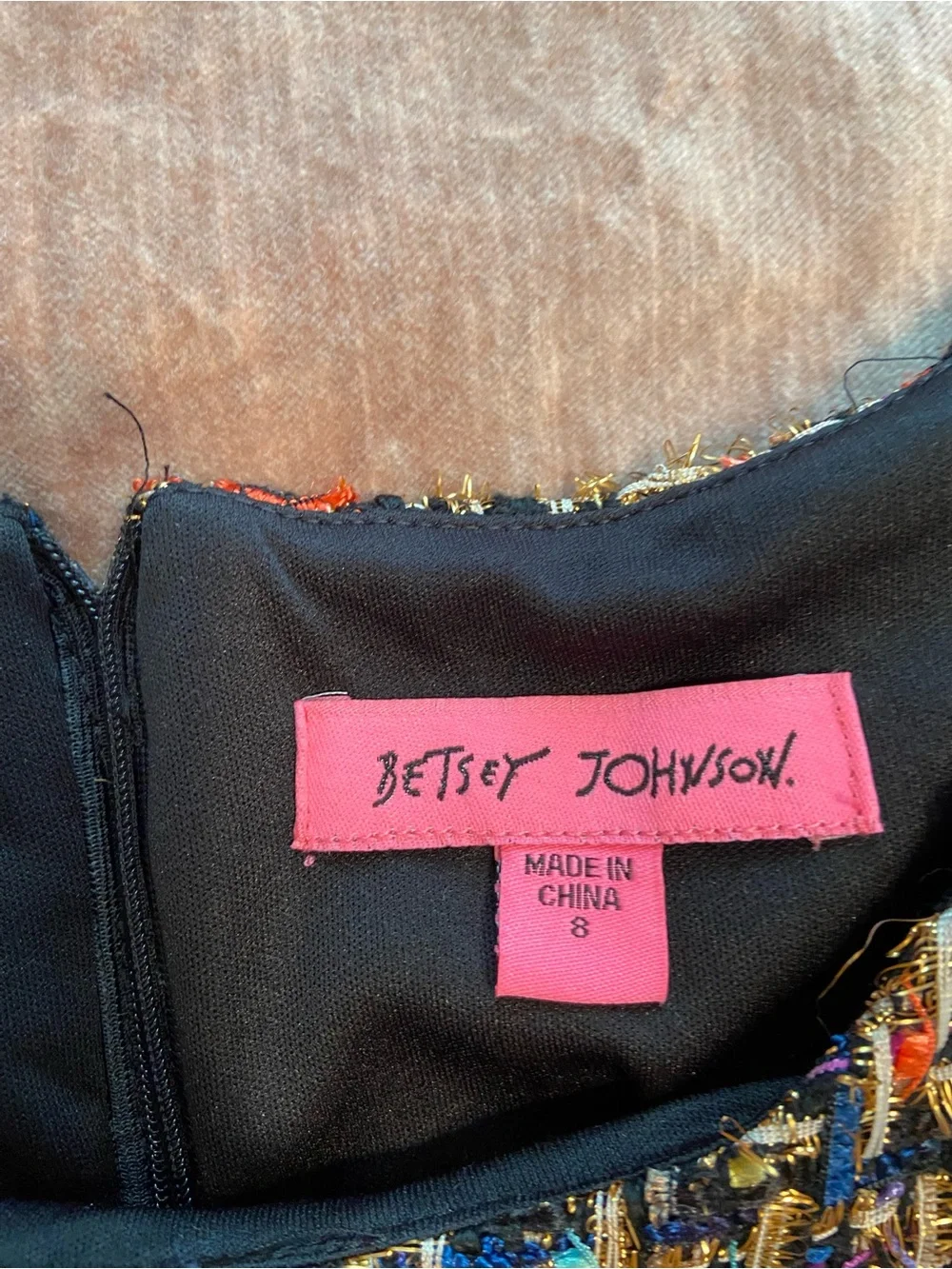 Betsey Johnson Multicolor Tweed Mini Dress - Picture 6 of 8